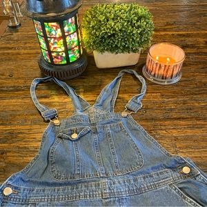 Cotton Denim Blue Overalls Bib Front Back Detailing NoBo Cute XL